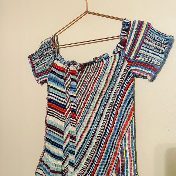 Parker Women's Multicolored Zizola Off-Shoulder Patchwork Mini Dress Size Medium - Picture 5 of 9